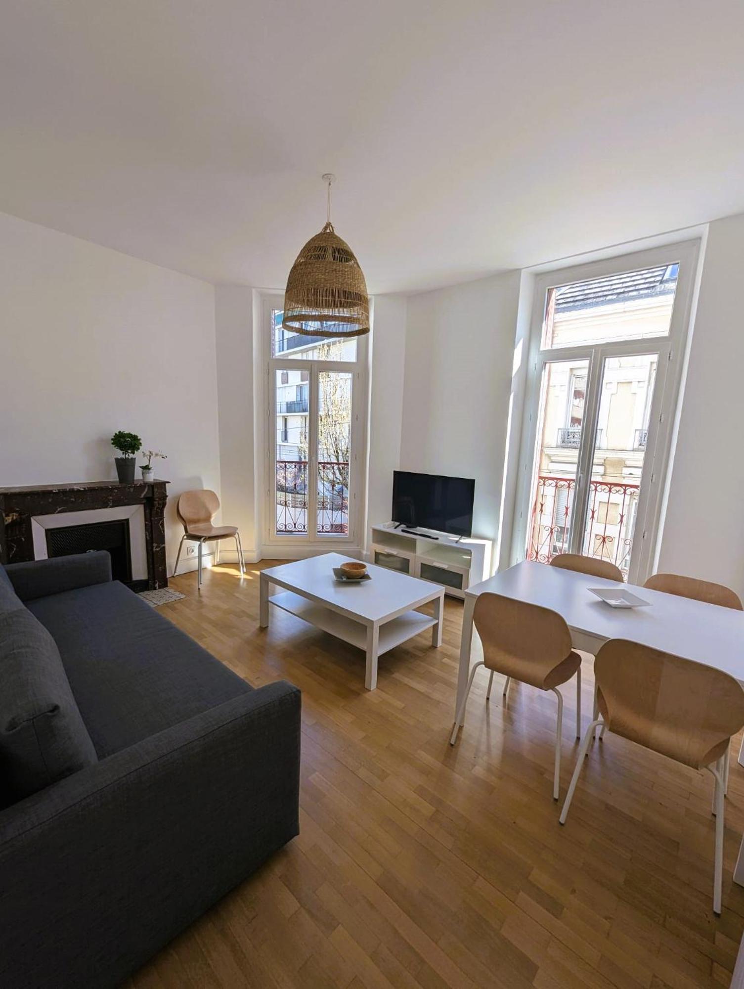 102 - Appart Renove Avec Grand Salon Et 1 Chambre - Tram Et Clinique Mutualiste A 1 Min Grenoble Buitenkant foto