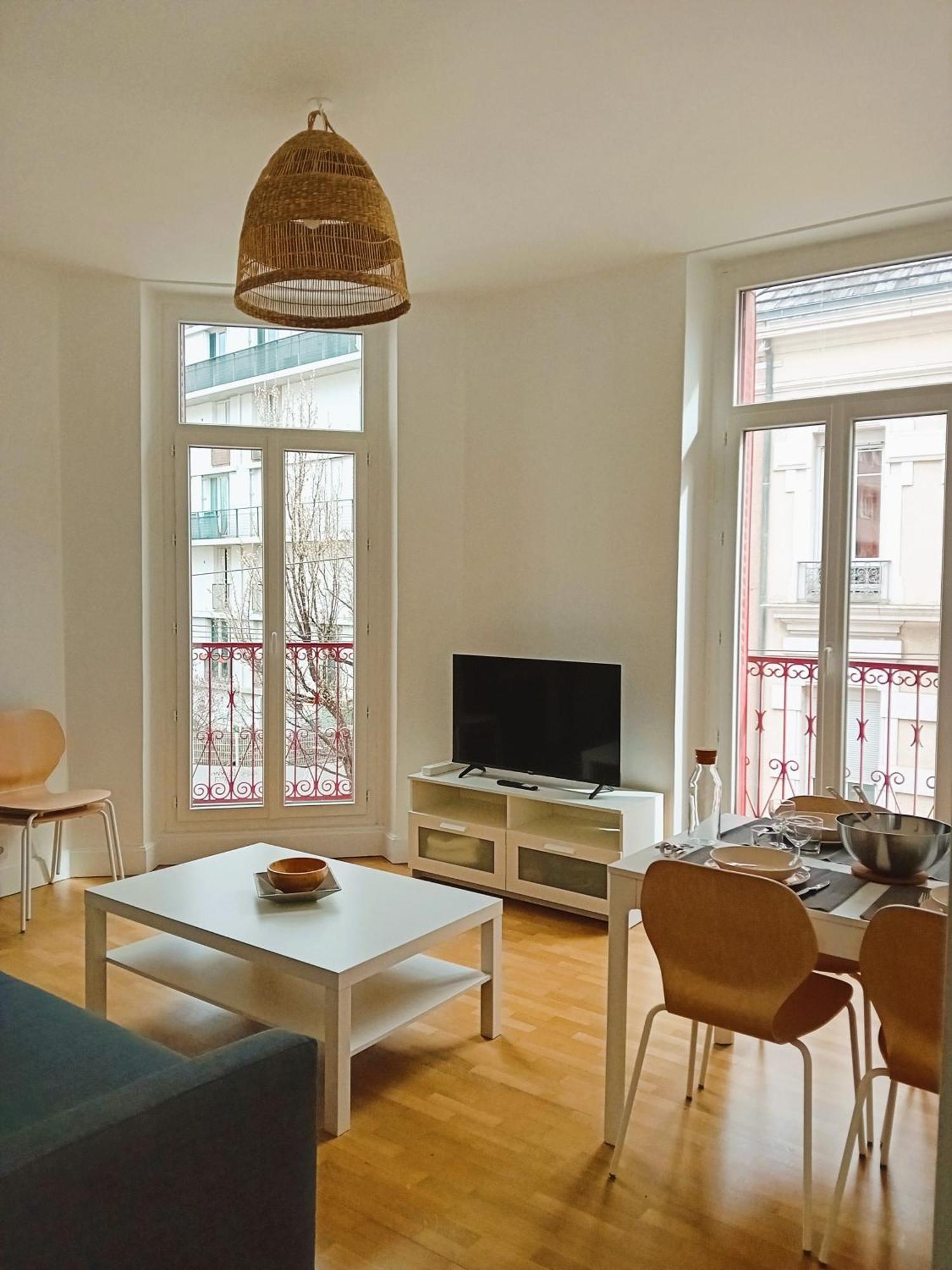 102 - Appart Renove Avec Grand Salon Et 1 Chambre - Tram Et Clinique Mutualiste A 1 Min Grenoble Buitenkant foto
